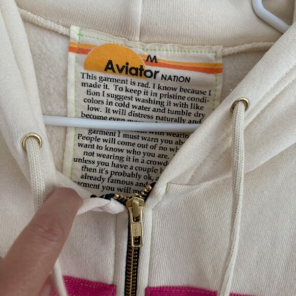 Aviator nation 5 stripe hoodie new with tags - Picture 6 of 8